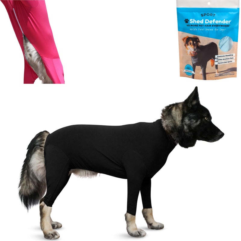 Shed Defender Sport Dog Onesie for Dog Shedding, Seen on Shark Tank, Lightweight Breathable, Bodysuit for Dogs, Pet Jumpsuit, Dog Body Suit, Shed Shirt, Full Body Shed Suit, Hot Spots, Vet Approved - Image 1